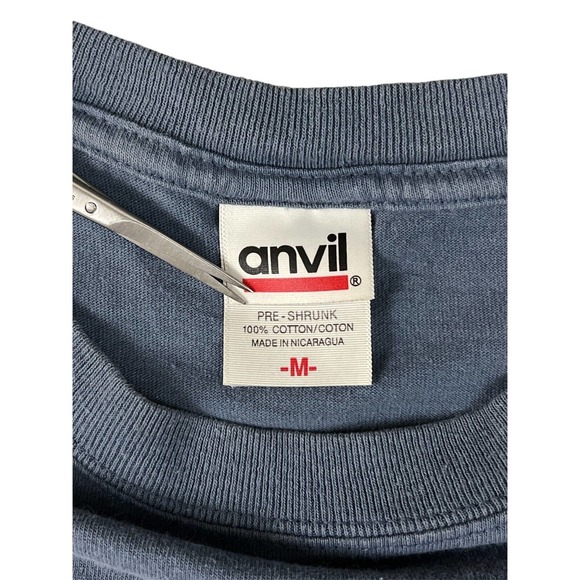 VTG Anvil Atlanta Blue‎ Crewneck Short SleeveT-Shirt Size Medium - Picture 3 of 6